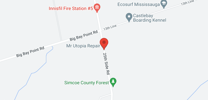 map of 5494 25th Sideroad Side Road